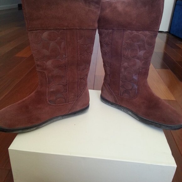 Coach Meyer Signature C Suede Shearling Boot (Size 5.5) Very Good Used Condition - Picture 3 of 5